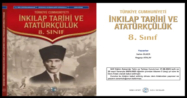 8.Sınıf T.C. İnkılap Tarihi ve Atatürkçülük Ders Kitabı (Semih Ofset Yayınları)  PDF İNDİR 2024-2025