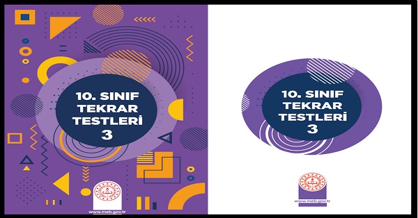 10.Sınıf Tekrar Testleri 3 (Meb Yayınları)  PDF İNDİR