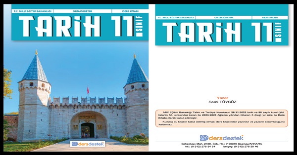 11.Sınıf Tarih Ders Kitabı (Ders Destek Yayınları)  PDF İNDİR 2024-2025