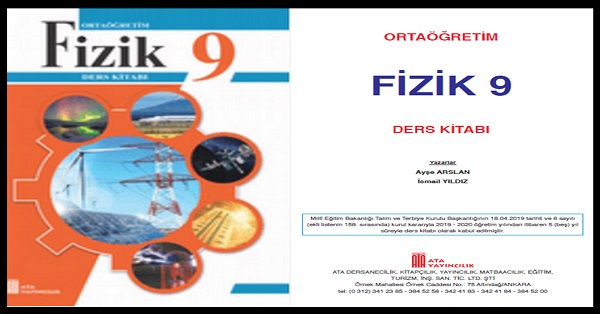 9. Sınıf Fizik Ders Kitabı (Ata Yayıncılık)   PDF İNDİR 2024-2025